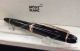 Knockoff Montblanc Meisterstuck Rollerball Pen Rose Gold Clip Black Resinl Barrel (1)_th.jpg